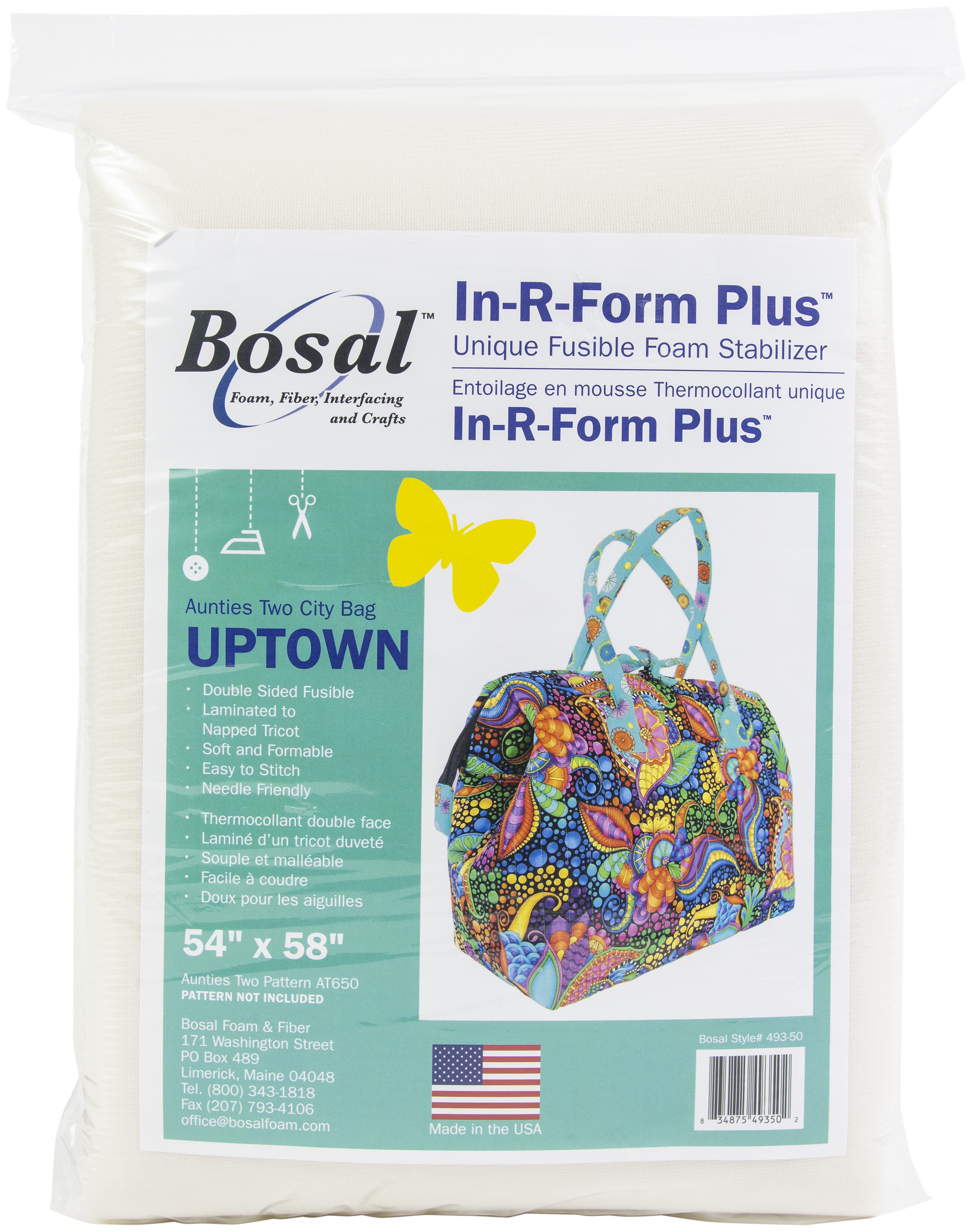 Bosal In R Form Plus Unique Fusible Foam Stabilizer Uptown Bag 54 X58 