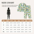 thumbnail image 3 of KLL Summer Leopard Print Women's Long Sleeve Pajamas with Pants Sleepwear Loungewear 2 Set-Large, 3 of 7