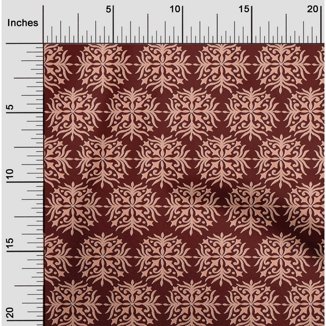 oneOone Cotton Silk Fabric Floral Block Decor Fabric Printed BTY 42 Inch Wide