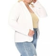 thumbnail image 2 of Women's Plus Size Casual Long Sleeve Fitted Solid Open Blazer Jacket, 2 of 5