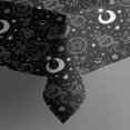 thumbnail image 2 of Black White Cat Snake Book Moon Star Pattern Rectangle Tablecloth 60"x102",Waterproof Polyester Rectangle Table Cloth, Wipeable Spillproof Polyester Tablecloth for Dining, Camping, Indoor and Outdoor, 2 of 6