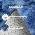 thumbnail image 4 of Softlife Super Soft Plush Tie Dye Velvet Rugs for Home Decor,Fluffy carpet For Living Room,Bedroom,Kids Room,4' x 6',Light Navy, 4 of 7