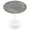 Dark Gray & White, variant on GZXS Round Dining Table, 27.56" Circle Tulip Leisure Table with Sintered Stone Top & Iron Pedestal, Mid Century Modern Bistro Table for Small Places, Kitchen, Living Room, Cafe (Dark Gray & Black)