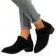 thumbnail image 1 of Botas cortas extragrandes tacones gruesos cómodos zapatos de moda, 1 of 5