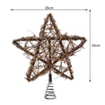 thumbnail image 2 of Hibibud   Rattan Star Tree Topper - Christmas Rustic LED Light Up Tree Topper Decoration, 2 of 5