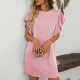 thumbnail image 4 of Levmjia Womens Summer Dress Sleeveless Crew Neck Casual Breathable Polyester Solid Color Multi Colors Available Comfort Fit Vacation Office Wear, 4 of 7