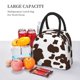 thumbnail image 5 of Fotbe Brown Cow Bolsa de Almuerzo con Estampado, Lonchera Aislada, Contenedor de Comida Reutilizable Tipo Cooler a Prueba de Fugas, 5 of 6
