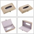 thumbnail image 4 of AuMoHall Black with Beige Tissue Box Cover PU Leather Rectangular Tissue Holder for Home Car Office Decor (NO Paper Towel), 4 of 15