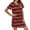 Red, variant on Defitshape Women's Short Sleeve Cotton Nightgown Sleepwear Cute Loungewear Sleep Shirt Short Nightshirt Nightwear Summer Nighties Polyester Lounge Dress Striped Fitted Blue X-Small