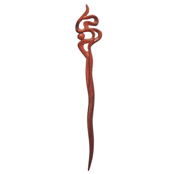 Marycrafts Artwork Palillo de madera para el pelo para moños, tenedor para el pelo para mujer, pelo largo