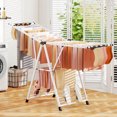 thumbnail image 2 of Costway Foldable Metal Laundry Drying Rack with Height Adjustable Wings, 20 Drying Rails White, 2 of 10