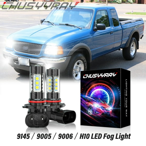 2X LED Fog Light Bulbs for Ford Ranger 2001-2009 2010 2011 Super Bright 6000K White H10 9145 9140