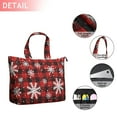 thumbnail image 2 of Red and Black Christmas Snowflake Pattern Travel Tote Bags for Women Carry On,Large Weekender Bags for Women Travel,Multi Functional Duffle Bag for Work,Shopping,Sports, 2 of 5