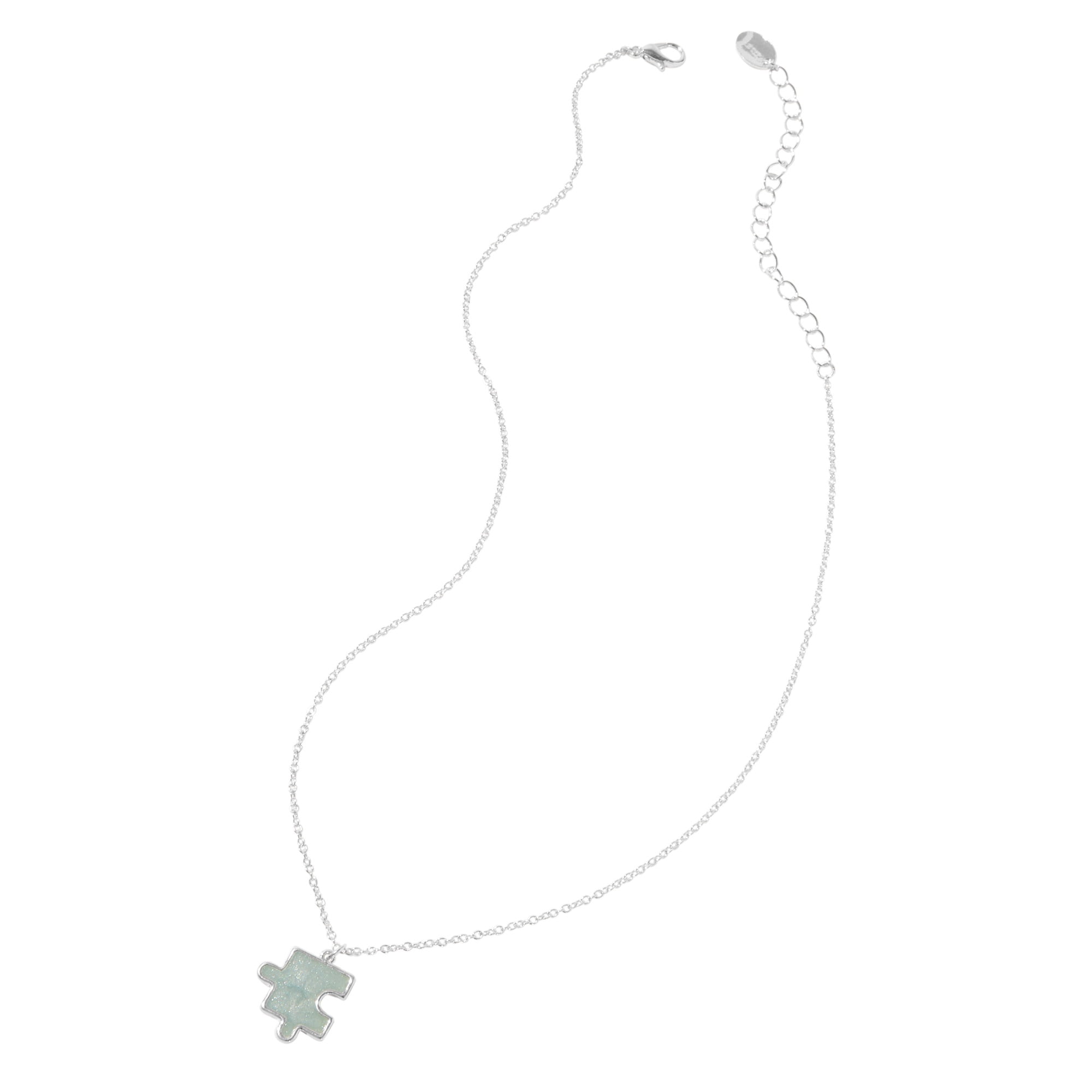 Claire's Tween Girls Best Friends Silver Puzzle Necklace Set, 2-Pack, Lobster Clasp
