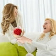 thumbnail image 4 of Artificial Flowers Handmade Knitted Flowers Mother's Day Gifts Crochet Flowers Weaving Roses Valentine's Day Gifts Knitted Floral Bouquet Crochet Flower Bouquet Red 6.7 Inch (1Pcs), 4 of 6