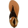 thumbnail image 4 of Victoria K. Women Snakeskin Print Zipper Back With Side Laceup   Sandals, 4 of 5