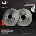thumbnail image 4 of A-Premium 10.87 in (276.00 mm) Front Vented Disc Brake Rotors + Ceramic Pads Kit Compatible with Select Mitsubishi & Chrysler & Dodge Models - Outlander, Lancer, Eclipse, Galant, Sebring, 6-PC Set, 4 of 9