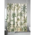 thumbnail image 5 of Fsddascl Beach Palm Shower Curtain Set - 54" x 78" Washable Bathtub Curtain with 12 Hooks, Summer Green Coconut Tree Leaf Waterproof Fabric Stall Shower Curtains for Bathroom/Bathtub Décor, 5 of 6