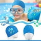 thumbnail image 5 of 2 gorros de natación para niños, niños pequeños, niños y niñas, gorro de natación impermeable para cabello largo y corto, 5 of 5
