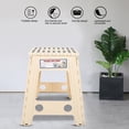 thumbnail image 4 of Portable Living Plastic Dots Folding Step Stool Anti slip Foldable Adults Chair(#10), 4 of 5