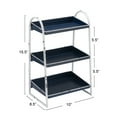 thumbnail image 2 of Creative Co-Op Heavily Distressed Navy 3-Tier Metal Tray with White Frame & Rim, 2 of 8