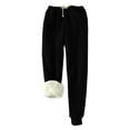 thumbnail image 1 of Kiapeise Women's Winter Track Pants, Sherpa Lined Warm Sweatpants Athletic Loose Hip Hop Joggers Pants, 1 of 7