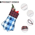 thumbnail image 5 of Dog Paw Decorative Socks 17x11.8in Top With A Strap Design For Easy Hanging For Festive Christmas Party Decorations Cornflowerblue Checked Hand-Drawn Sketch_1, 5 of 8