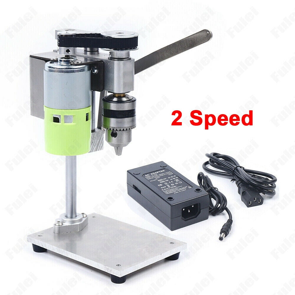Oukaning Bench Top Mini Drill Press 2 Speed Variable Speed for Wood Metal Plastic, Size: 26.00 * 15.00 * 18.00cm