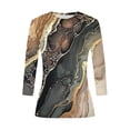 thumbnail image 7 of Womens Slim Fit T-shirts 3/4 Sleeve Crewneck Plus Size Y2k Crop Tops Graphic Base Tee Shirt S-3X Casual Spring (2XL, Gray A), 7 of 7