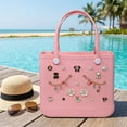 thumbnail image 6 of Zzjniupiyyds Bogg Bag Charms – Cute Pearls & Butterfly Flowers Tote Accessories, Decorative Insert for Simply Southern Beach Tote, 6 of 6