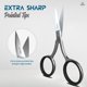 thumbnail image 2 of Tijeras para vello facial THE CUT FACTORY Precision de acero inoxidable, 2 of 8