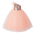 thumbnail image 2 of Ekidsbridal One-Shoulder Sequins Tutu Junior Flower Girl Dress Pageant Gown 182 6, 2 of 3