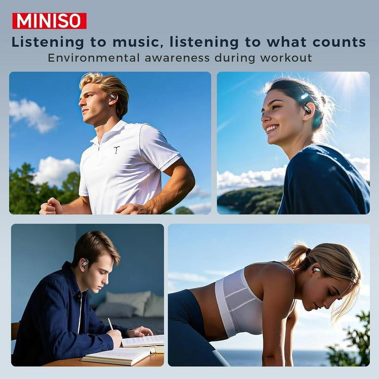 MINISO MS188 Al Smart Real-Time Translation Wireless Earphones Bluetooth 5.4 With Led Touch Screen Business Earbuds With Mic Waterproof Ipx5 I.1006708527