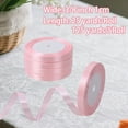 thumbnail image 2 of 3/8 inch 25 Yard roll,Total 5 roll 125 yards,Satin Ribbon for Gift Wrapping, Wedding, Crafts, Christmas,Easter, Floral, Hair, Invitation Decorations and More Ltpink, 2 of 9