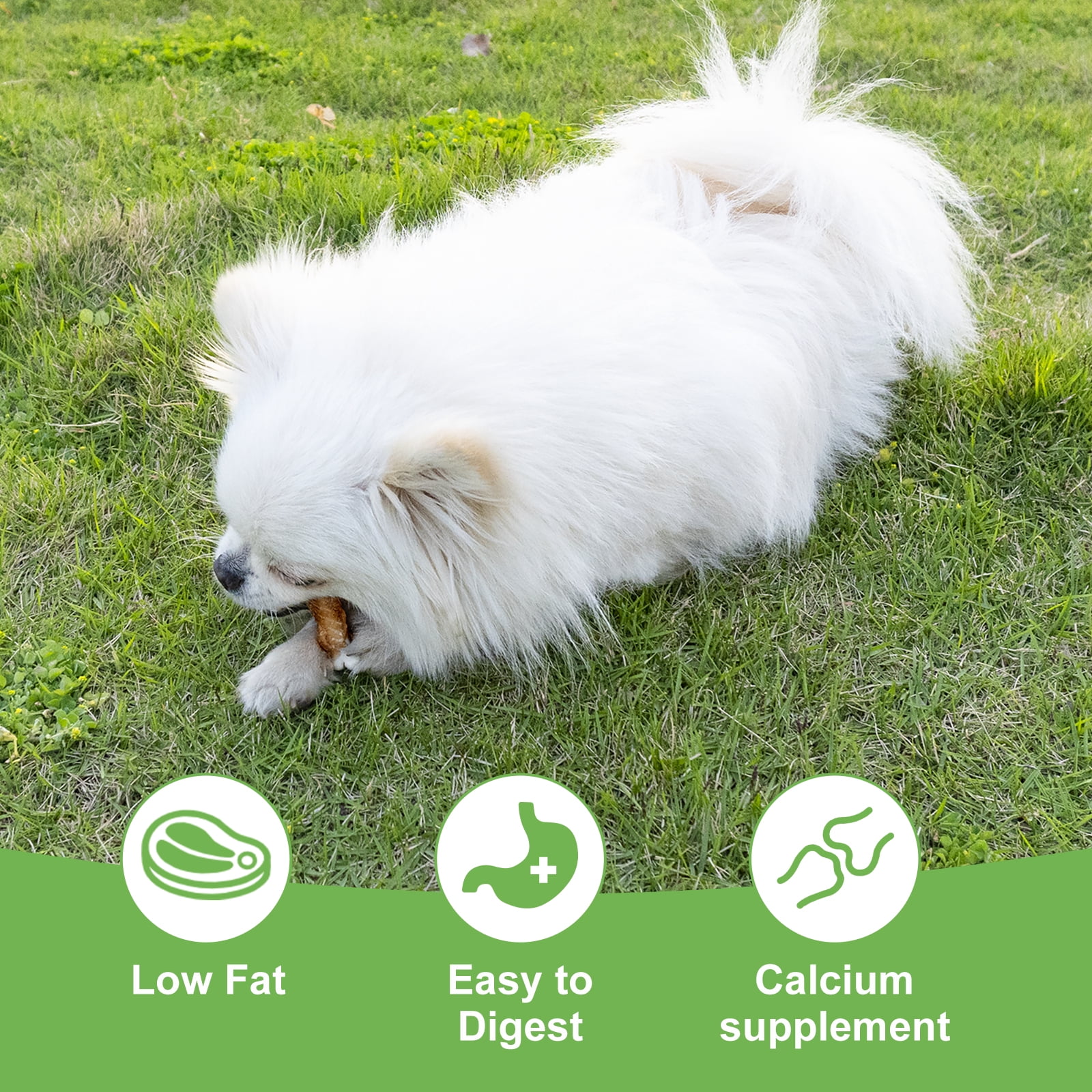 MON2SUN Chicken Wrapped Calcium Bones Small Dog Treats, 1.2 lb (56 Count)