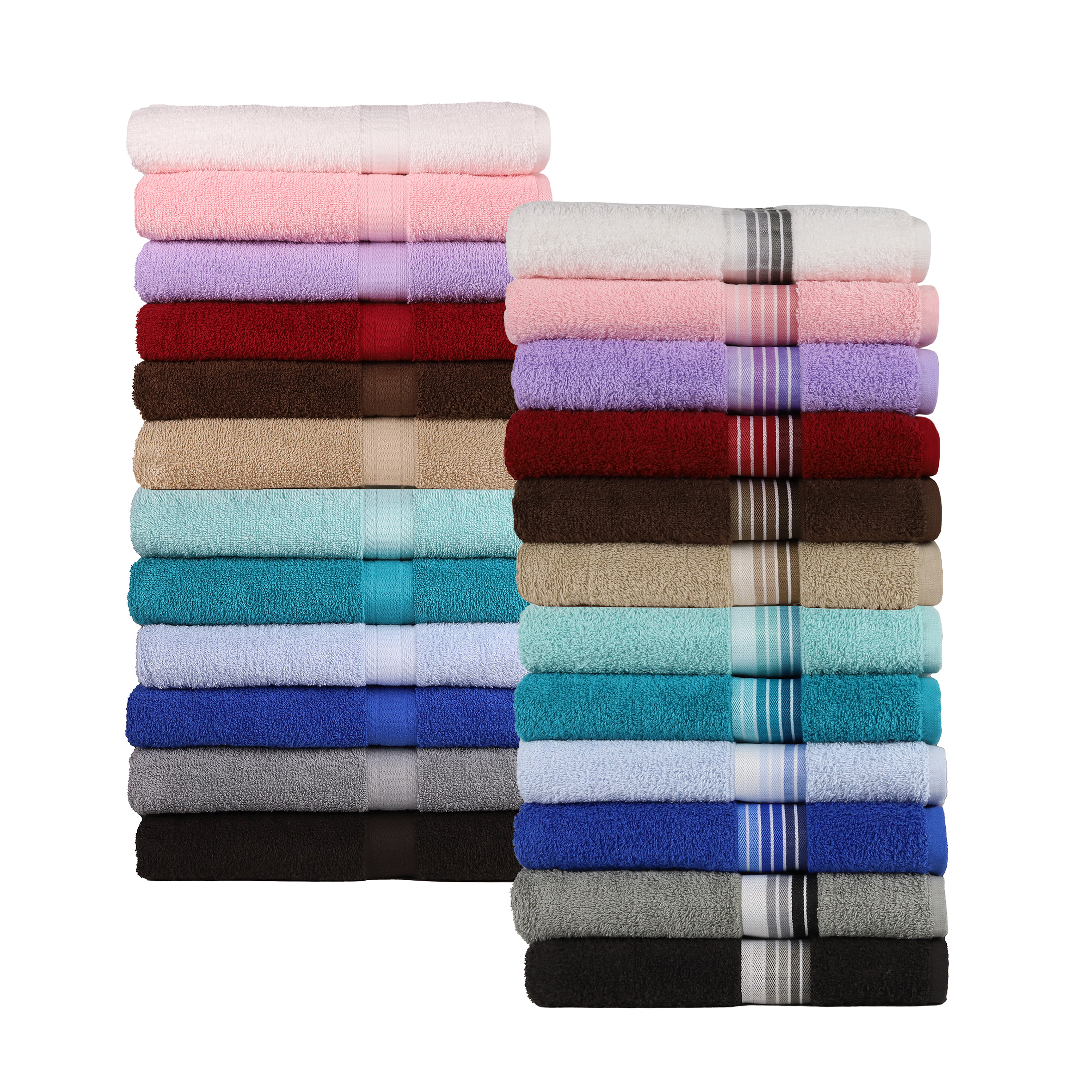 Mainstays Basic Solid 18-Piece Bath Towel Set Collection, White - image 4 of 10