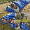 thumbnail image 6 of XEENSO 2pcs Outdoor Rectangular Sleeping Bag Waterproof Warm Adult Camping Hiking, Blue, 6 of 10