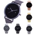 thumbnail image 2 of Minimalism Men Women No Numbers Round Dial Calendar Mesh Band Quartz Wrist Watch, 2 of 8