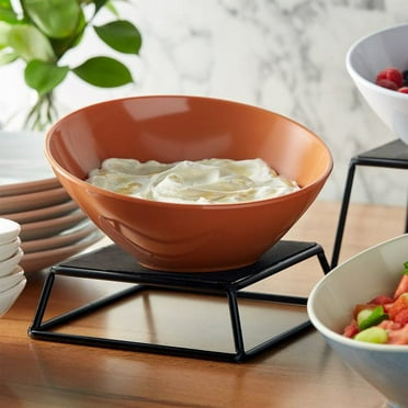 GET Diamond Harvest 16 oz. Pumpkin Slanted Melamine Catering Bowl