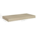 thumbnail image 3 of Estantes Flotantes de Pared Casafoyer Color Roble 4 pzas 50x23x4 cm MDF, 3 of 5