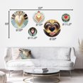 thumbnail image 4 of Designart "Shining Contemporary White Heart I" Romantic Abstract Metal Wall Art Set of 5 Piece, 4 of 5