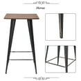 thumbnail image 3 of SEGMART Bistro Height Bar Table, Square Pub Table Bar with Metal Frame, Height Counter Tall Breakfast Kitchen Table, High Top Coffee Cocktail Table for Dining Patio Outdoors, Antique Black, S6708, 3 of 7
