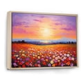 thumbnail image 2 of Designart "Pastel Meadows At Dusk" Flower Floater Framed Canvas Wall Art, 2 of 5