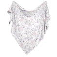 thumbnail image 4 of Sweet Jojo Designs Watercolor Floral Purple Grey and Pink Swaddle Blanket, 4 of 5
