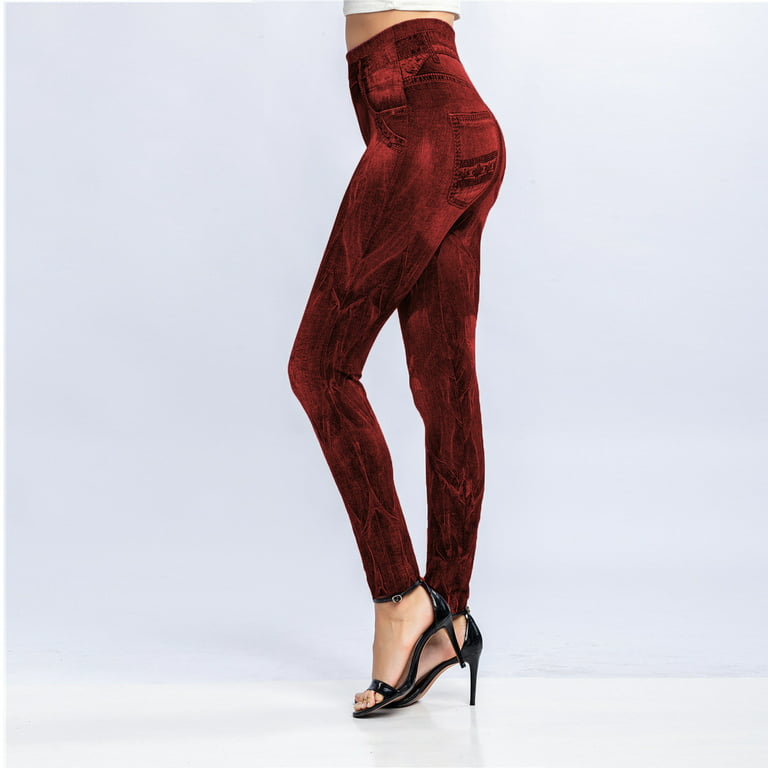 Summer Capri Jeans for Women High Waisted Slim Flower Printed Jean Denim  Pants Leggings
