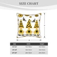 thumbnail image 4 of Fotbe Sunflower Gnome Pattern Velvet Decorative Throw Pillow Covers with Elegant Piping, Soft Plush Cushion Cover for Sofa, Bed, Car, Office-20"x20", 4 of 8