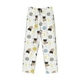 thumbnail image 6 of Uemuo Cute Cat Pattern Men's Wide Leg Palazzo Lounge Pants with Pockets Light Weight Loose Comfy Casual Pajama Pants-Large, 6 of 9