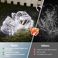 thumbnail image 4 of Battery Powered 39 ft 100 LED Cold White Rope Lights, IP65 Waterproof Fairy Light with 8 Modes Remote Timer for Patio Wedding Backyard Decor, 4 of 8