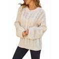 thumbnail image 3 of Womens Sweaters Knit Crew Neck Casual Long Sleeve Fall Tunic Sweater Tops  L, 3 of 9