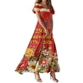 thumbnail image 2 of Summer Dresses for Women 2026 American Flag Print 4Th of July Dress Elegant Short Sleeve Flowy Beach Boho Dress, 2 of 5